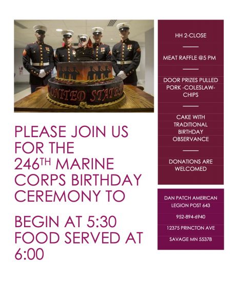 224th marine birthday ceremony flyer