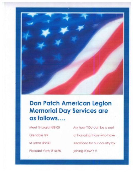 Dan Patch American Legion Memorial Day Services Schedule